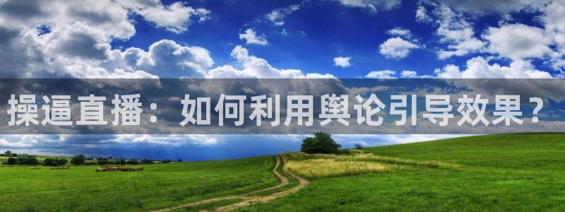 nba直播山猫体育：操逼直播：如何利用舆论引导效果？